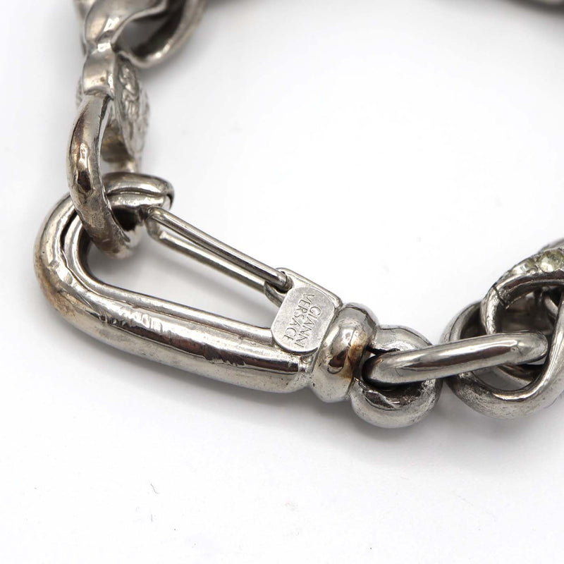 GIANNI VERSACE ジャンニ ヴェルサーチ ブレス メデューサ チェーン ラインストーン シルバーカラー アクセサリー H13082