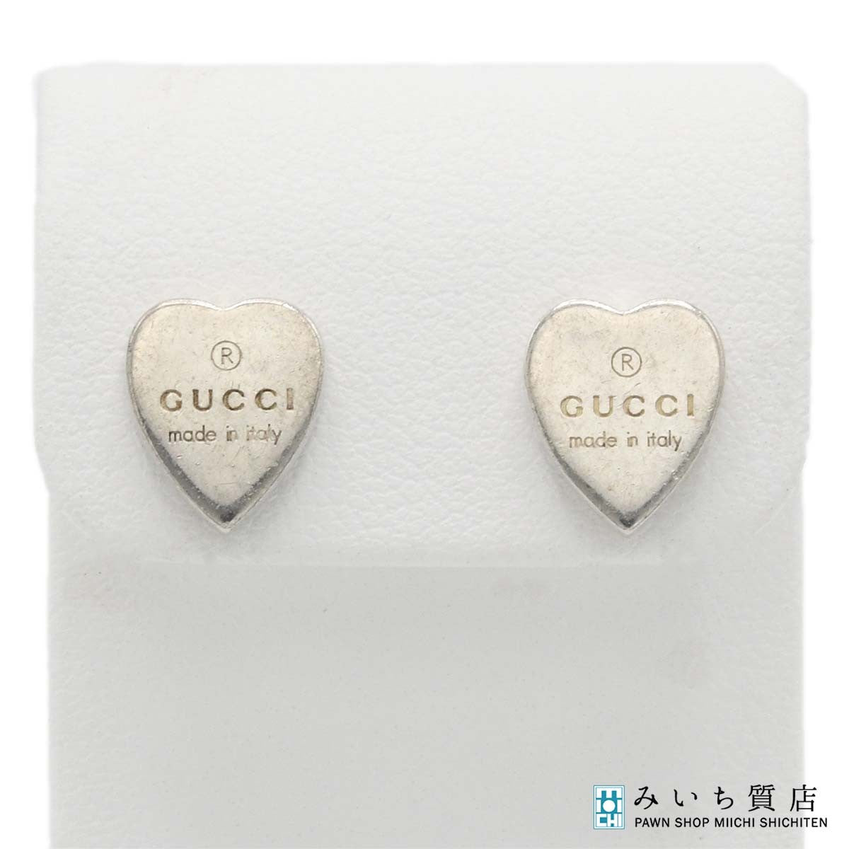 GUCCI グッチ ピアス ロゴ ハート Ag925 約3.4g レディース