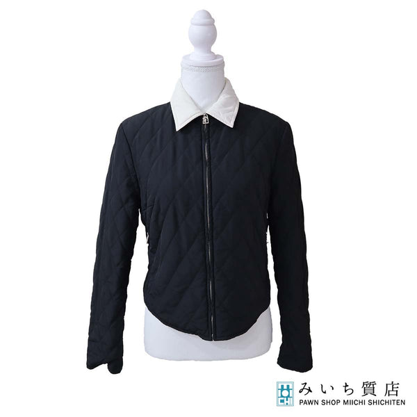 HERMES エルメス ジャケット リバーシブル S ブラック×ホワイト レディース 服 H21045