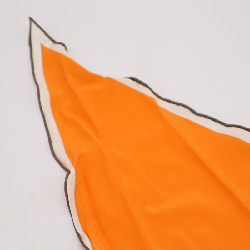 未使用 HERMES エルメス スカーフ ロザンジュ ロゴ ひし形 オレンジカラー 服飾小物 M4463