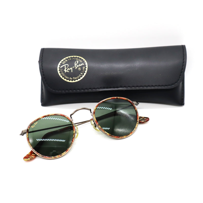 レイバン Ray Ban サングラス w1677 USA ラウンド 度なし ヴィンテージ OLD RAY BAN マーブル模様 M3416