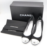 CHANEL シャネル G27028 ココマーク ヒール パンプス スエード 靴 36 1/2 ブラック レディース 箱有 25k810-2