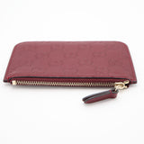 H23054 GUCCI グッチ GGエンブレム キーポーチ レザーウォレット コインケース ミニ財布 ボルドー H23054
