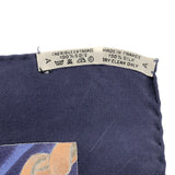 HERMES エルメス スカーフ カレ90 chasse a vol 鷹狩り シルク100％ ブルー 服飾小物 H20494