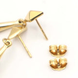 Chloe クロエ ピアス トライアングル 三角型 約30.8g ゴールドカラー アクセサリー 24k518-2