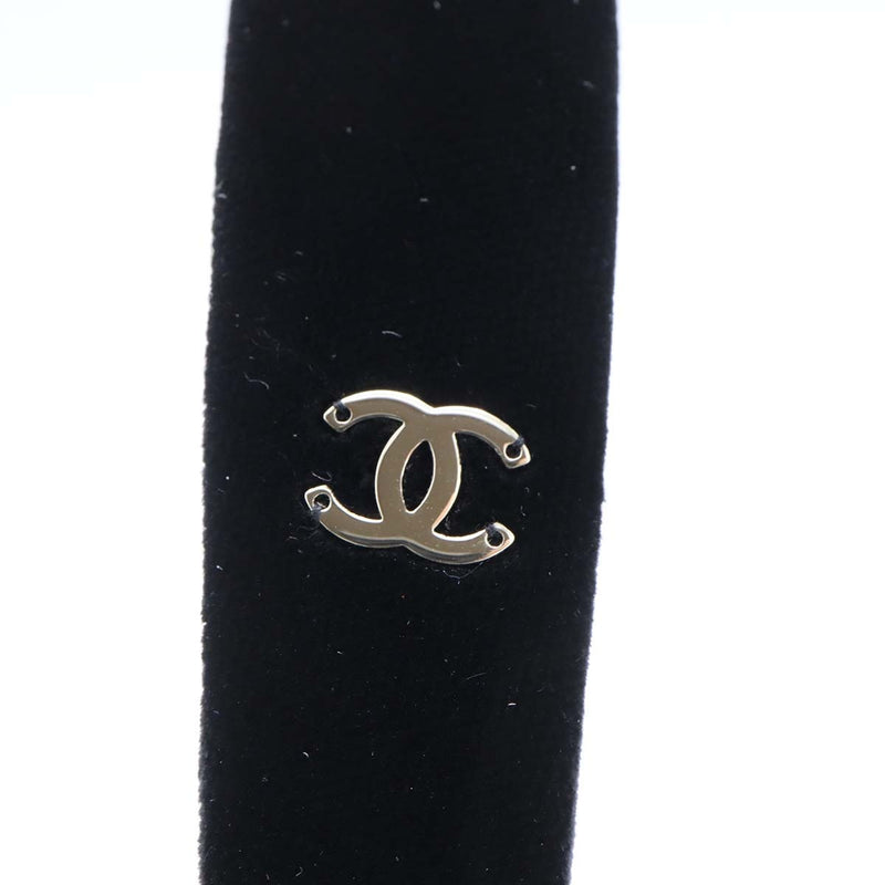 CHANEL シャネル カチューシャ ベロア AA8558 ココマーク 22B ブラック