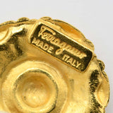 Salvatore Ferragamo フェラガモ イヤリング ゴールドカラー 約37.2g 花 靴 アクセサリー 22k394-2