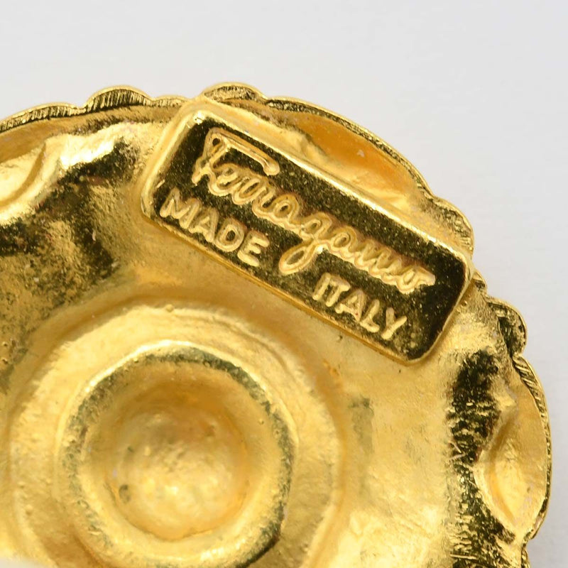 Salvatore Ferragamo フェラガモ イヤリング ゴールドカラー 約37.2g 花 靴 アクセサリー 22k394-2