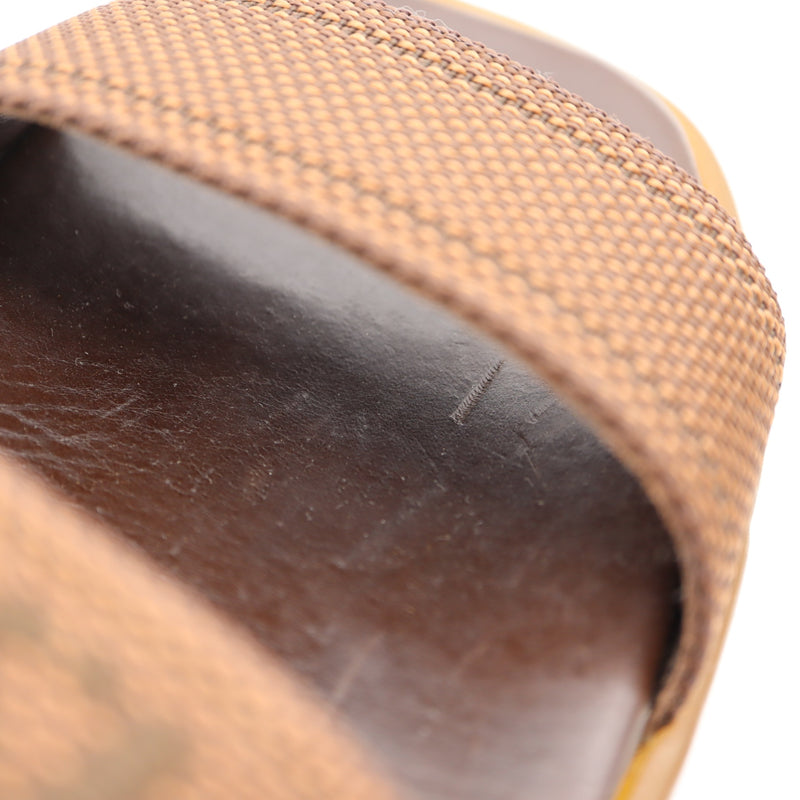 LOUIS VUITTON ルイヴィトン LV MA0031 サンダル ラバーソール 38 1/2 ブラウン系 箱有 yo875