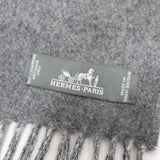 タグ付き未使用 HERMES エルメス アントルラック エスケトル マフラー ストール カシミヤ100 グレー系 箱有 H21662