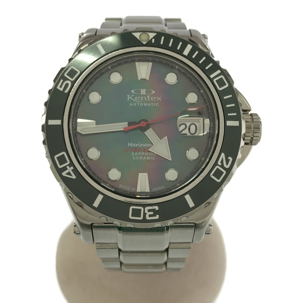 腕時計 Kentex S706M ブラックシェル文字盤 自動巻き AT SS ケンテックス マリンマン ダイバーズ 21k559-2