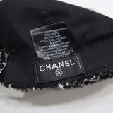 CHANEL シャネル ココマーク ツイード ベースボールキャップ 帽子 ブラック/ホワイト 26k1035-7