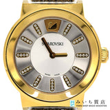 未使用 腕時計 稼働 SWAROVSKI スワロフスキー 1000670 クォーツ シルバー色文字盤 2025.7電池交換済 箱有 H1723