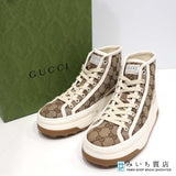 未使用 GUCCI グッチ GGキャンバス ハイカット スニーカー サイズ36 1/2 23.5cm レディース 箱あり 25k835-1