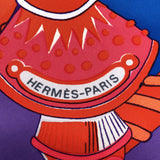 HERMES エルメス カレ90 Etendards et Bonnieres 旗 スカーフ シルク100 パープル マルチカラー 箱 H21082-1