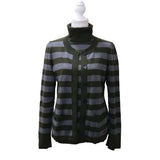 BURBERRY バーバリー 2点セット カーディガン セーター ボーダー柄 B1N64-455-76 グレー/カーキ サイズ2 J17-2