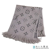 LOUIS VUITTON ルイヴィトン LV マフラー M74742 エシャルプ・ロゴマニア グリペルル グレー系 26k284-1