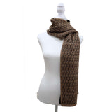 FENDI フェンディ マフラー FXS124 I17 TU ズッカ柄 ブラウン 服飾小物 H21340