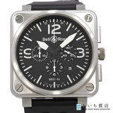 稼働 腕時計 Bell&Ross ベルロス BR01-94-S-D4361 自動巻き クロノグラフ ブラック文字盤 ok1688