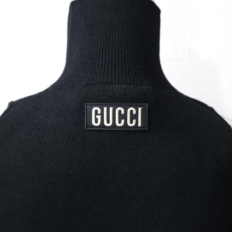 GUCCI グッチ ノースリーブ タートルネック トップス レディース ブラック 黒 サイズL（175/96Y） 25k591-1