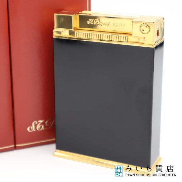 S.T.Dupont デュポン ガスライター JEROBOAM ジェロボーム ローラー式 ブラック ゴールドカラー 着火未確認 H8172