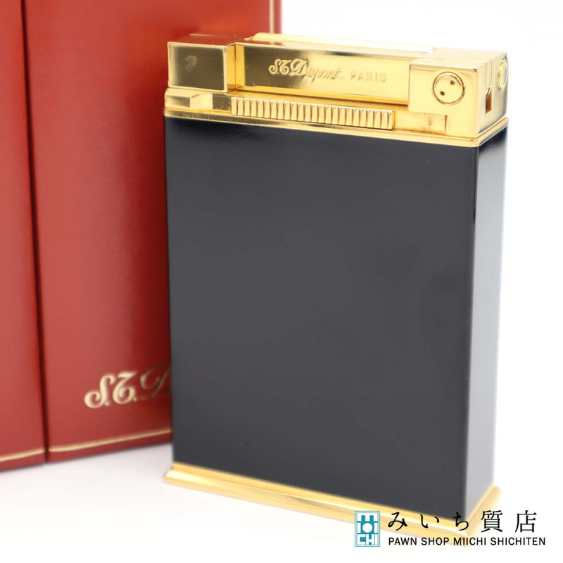 S.T.Dupont デュポン ガスライター JEROBOAM ジェロボーム ローラー式 ブラック ゴールドカラー 着火未確認 H8172