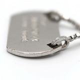 Christian Dior ディオール ネックレス プレート ドッグタグ シルバーカラー 約9.5g アクセサリー H1685