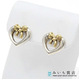 TIFFANY＆Co. ティファニー ハートウィズボウ ピアス 925 750 約3.2g コンビ ゴールド シルバー アクセサリー H9212