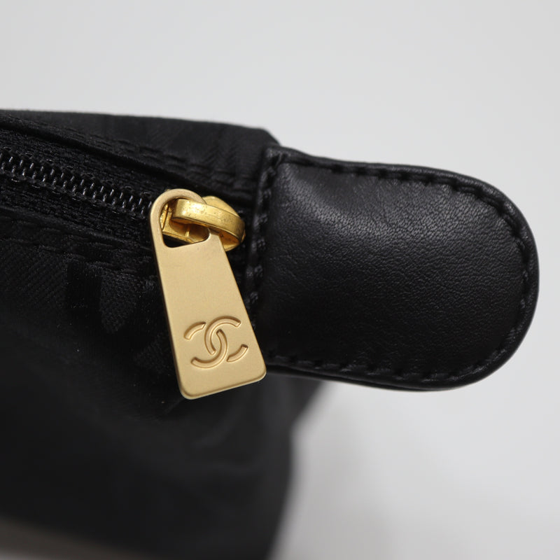 CHANEL シャネル ポーチ 化粧ポーチ ココマーク ブラック 黒 H25301-2