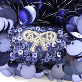 Anya Hindmarch アニヤハインドマーチ スパンコール POLO ミニトートバッグ ブルー ハンドバック H21463