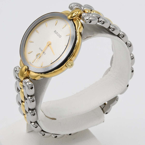 腕時計 稼働 RADO ラドー 160.3664.2 デイト クォーツ シルバー色文字盤 レディース H21056