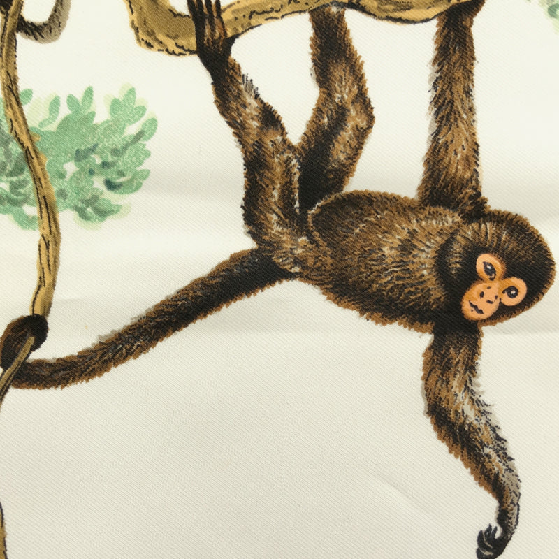 HERMES エルメス カレ90 スカーフ EQUATEUR 赤道直下 動物 アニマル ヒョウ シルク100 赤 M2336-3