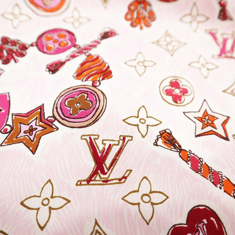 LOUIS VUITTON ルイヴィトン スカーフ ストール ピンク シルク