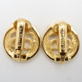 Christian Dior ディオール ネックレス イヤリングセット ラインストーン ゴールドカラー ケース有 26k525-4