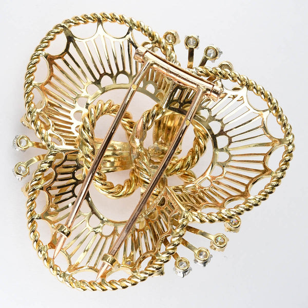 仕上済 Boucheron ブシュロン ヴィンテージブローチ ダイヤ K18 D入り 約30.3g ジュエリー ケース有 mo210