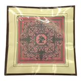 HERMES エルメス カレ90 LES TUILERIES チュイルリー公園 シルク100％ ピンク H16333-3