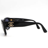 CHANEL シャネル サングラス ココマーク 02462 94305 ブラック 度無し ケース有 H19792