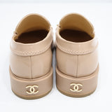 CHANEL シャネル G37430 ローファー ロゴ 36サイズ エナメルベージュ 靴 シューズ H21870