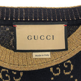 GUCCI グッチ GGコットンラメ ファブリック トップス 半袖ニット トップス Sサイズ ブラック系 H11703