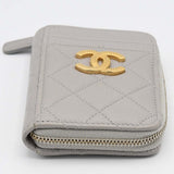 CHANEL シャネル コインケース カードケース キャビアスキン グレー 財布 H20694