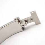 HERMES エルメス クリックH GM Hロゴ バングル ブレスレット シルバーカラー×ブラック アクセサリー 22k23-1