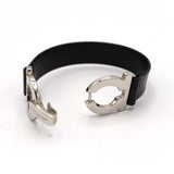 Salvatore Ferragamo フェラガモ ガンチーニ ブレスレット レザー バングル ブラック アクセサリー H20855
