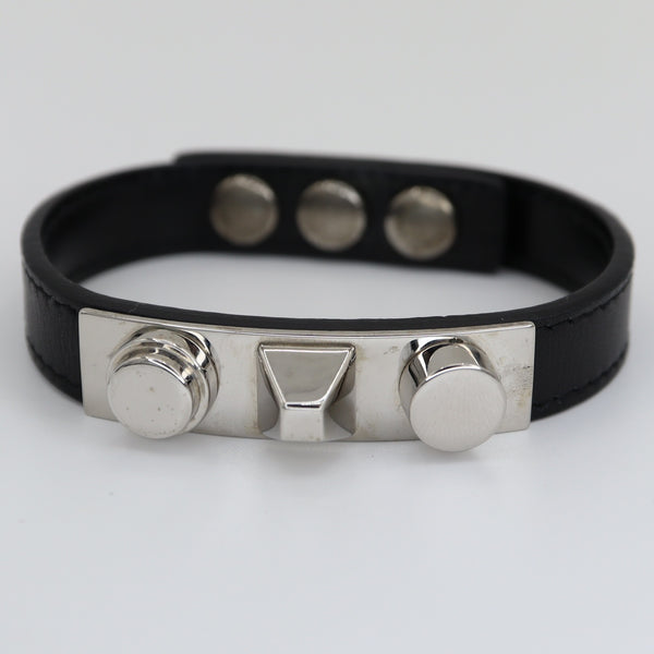 SAINT LAURENT サンローラン ブレス ブラック シルバーカラー アクセサリー H4846