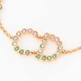 Christian Dior ディオール ブレスレット リュヌ ゴールドカラー×ピンク×グリーン アクセサリー レディース H7014