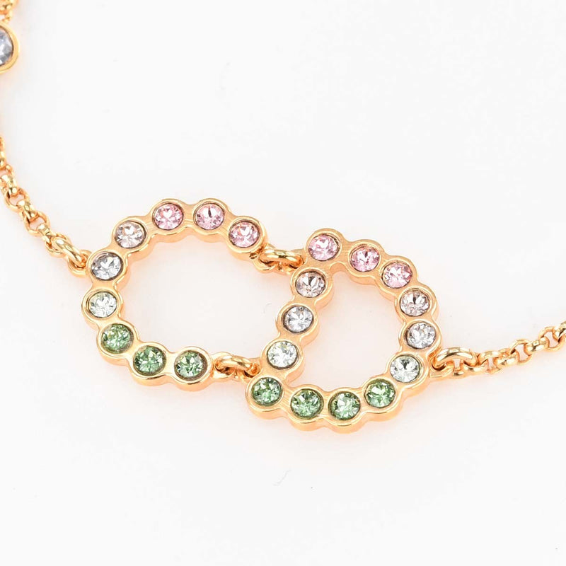 Christian Dior ディオール ブレスレット リュヌ ゴールドカラー×ピンク×グリーン アクセサリー レディース H7014