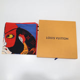 LOUIS VUITTON ルイヴィトン MP1948 スカーフ バンダナ・カブキ ステッカー 山本寛斎 歌舞伎 隈取り コットン100 箱有 26k527-16