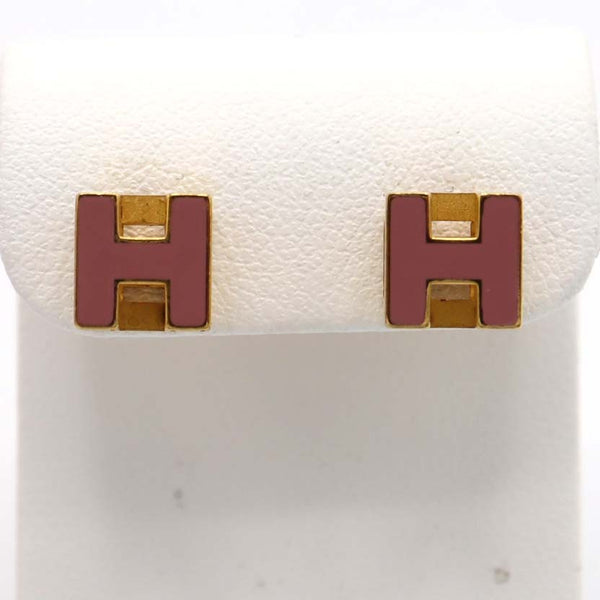 HERMES エルメス ピアス カージュ ド アッシュ キューブ Hキューブ ピンク アクセサリー H17933