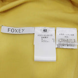 FOXEY フォクシー ニット カーディガン イエロー 40922-KSJOA10D サイズ42 アウター レディース ボタンあり H22995-6