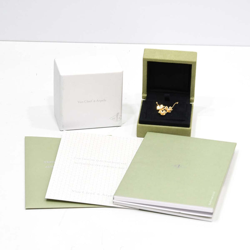 仕上済 VanCleef&Arpels ヴァンクリーフ アーペル ネックレス フリヴォル 3フラワー 750 ダイヤモンド 6.4g アクセサリー 箱保有 H16775