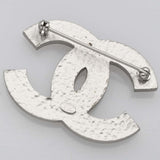 CHANEL シャネル ブローチ ココマーク ラインストーン シルバーカラー 約13g アクセサリー 箱 H25526
